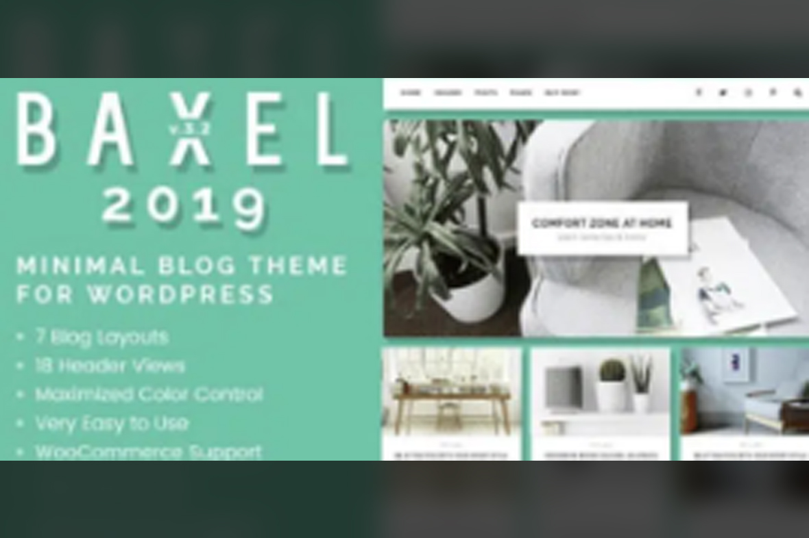 Baxel – Minimal Blog Theme for WordPress v5.0.11