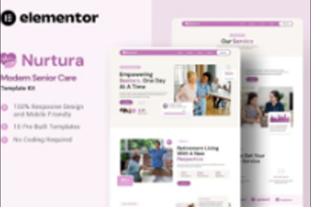 Nurtura – Modern Senior Care Elementor Template Kit May 24, 2025