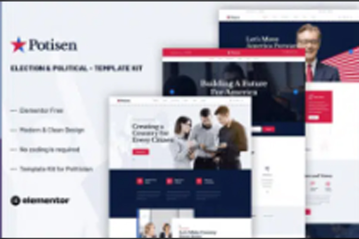 Potisen – Election & Political Campaign Elementor Template Kit September 1, 2025