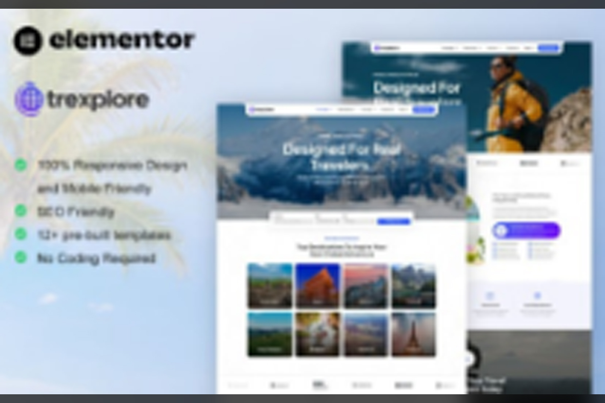 Trexplore – Travel and Tour Agency Elementor Pro Template Kit July 18, 2025