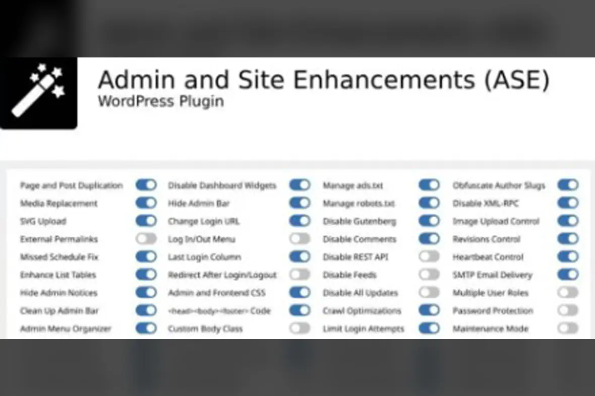 Admin and Site Enhancements (ASE) v7.6.9