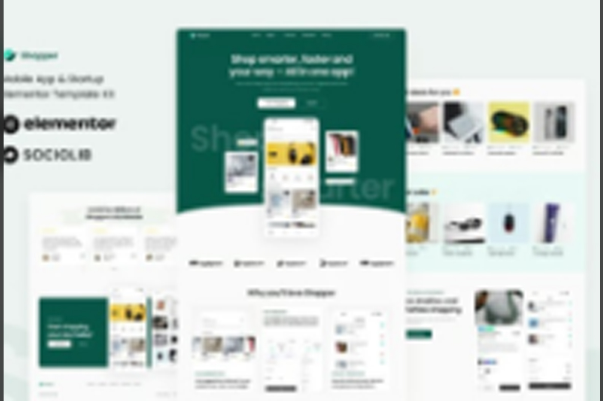 Shopper – Mobile App and Startup Showcase Elementor Template Kit May 17, 2025
