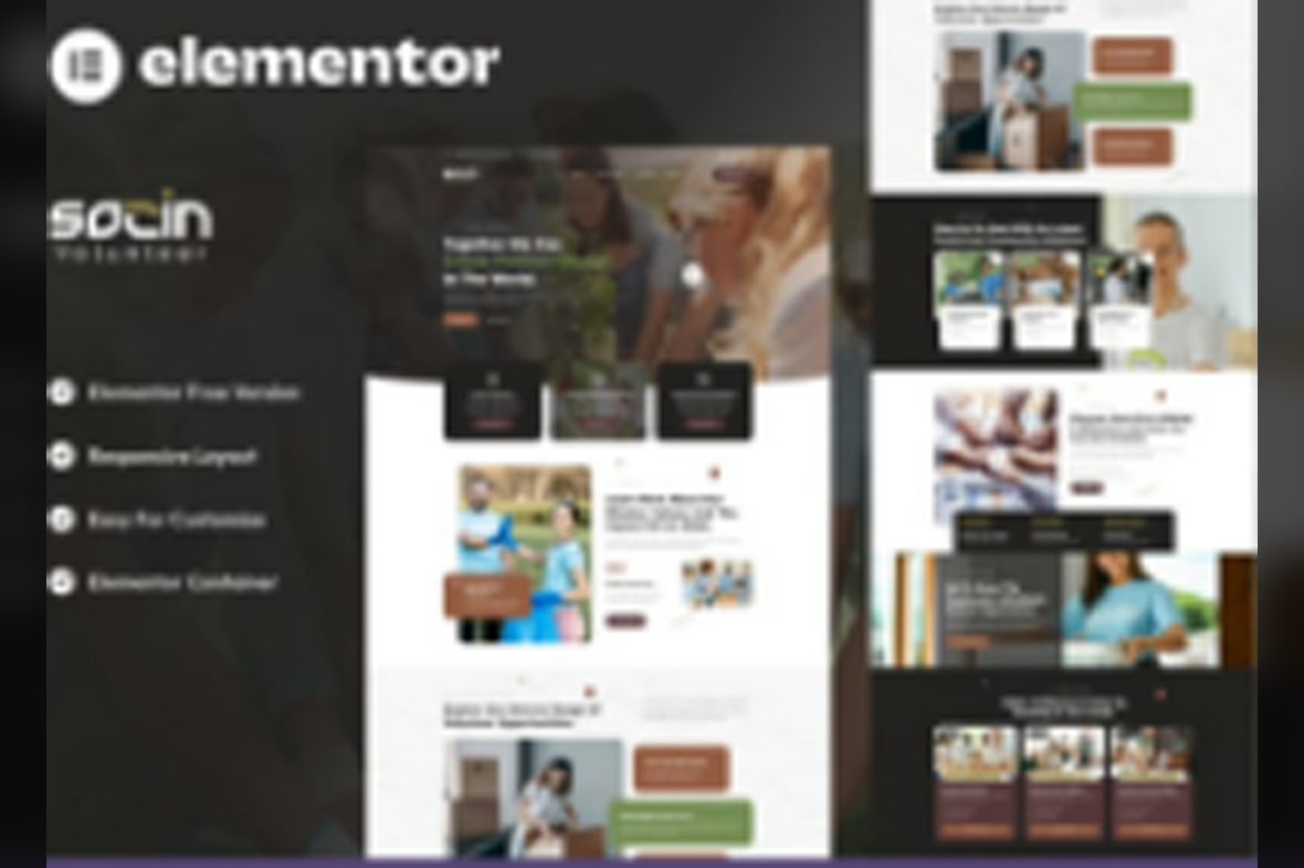 Socin – Volunteer and Charity Elementor Template Kit August 20, 2025