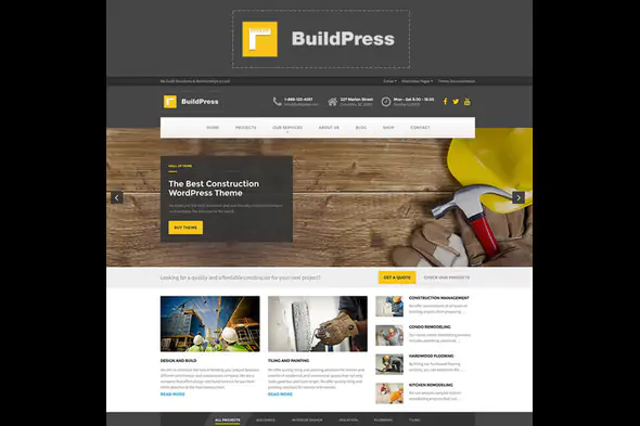 BuildPress – WordPress Template for Construction Business & Landscaping