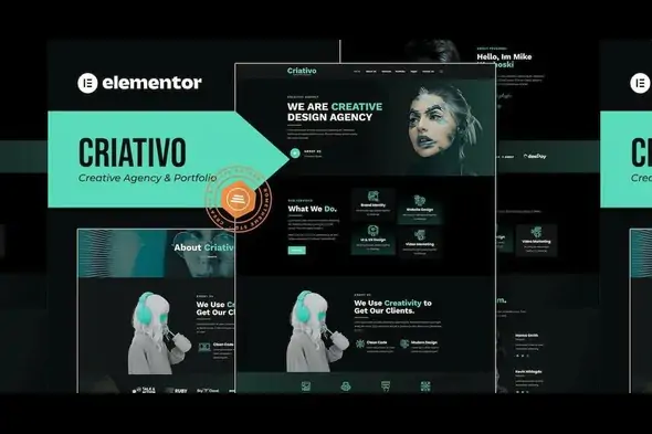 Criativo – Creative Agency & Portfolio Elementor Template Kit