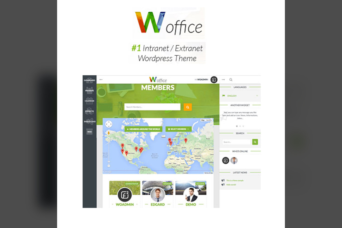 Woffice – Intranet Extranet WordPress Theme v5.4.20