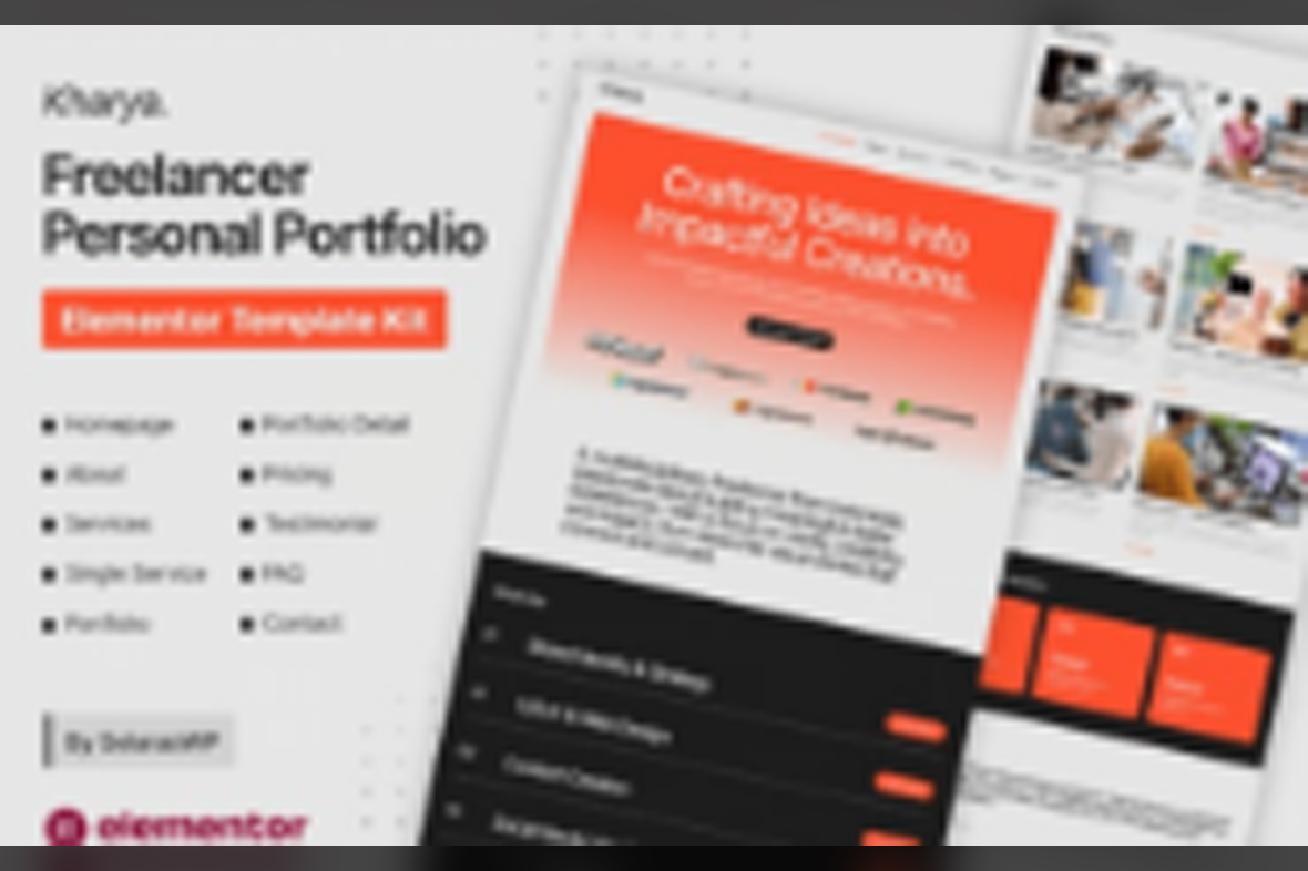 Kharya – Personal CV Freelancer Elementor Template Kit May 3, 2025