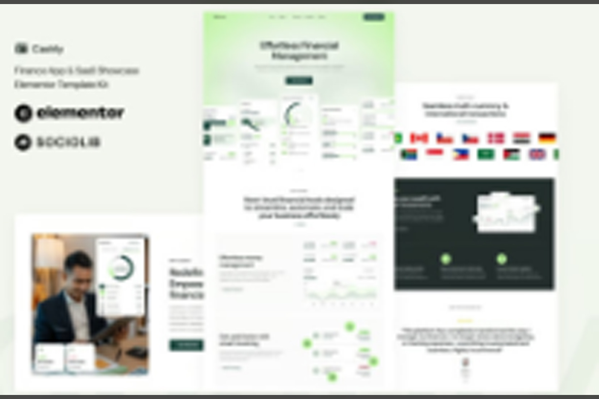 Cashly – Finance App and SaaS Showcase Elementor Template Kit June 9, 2025