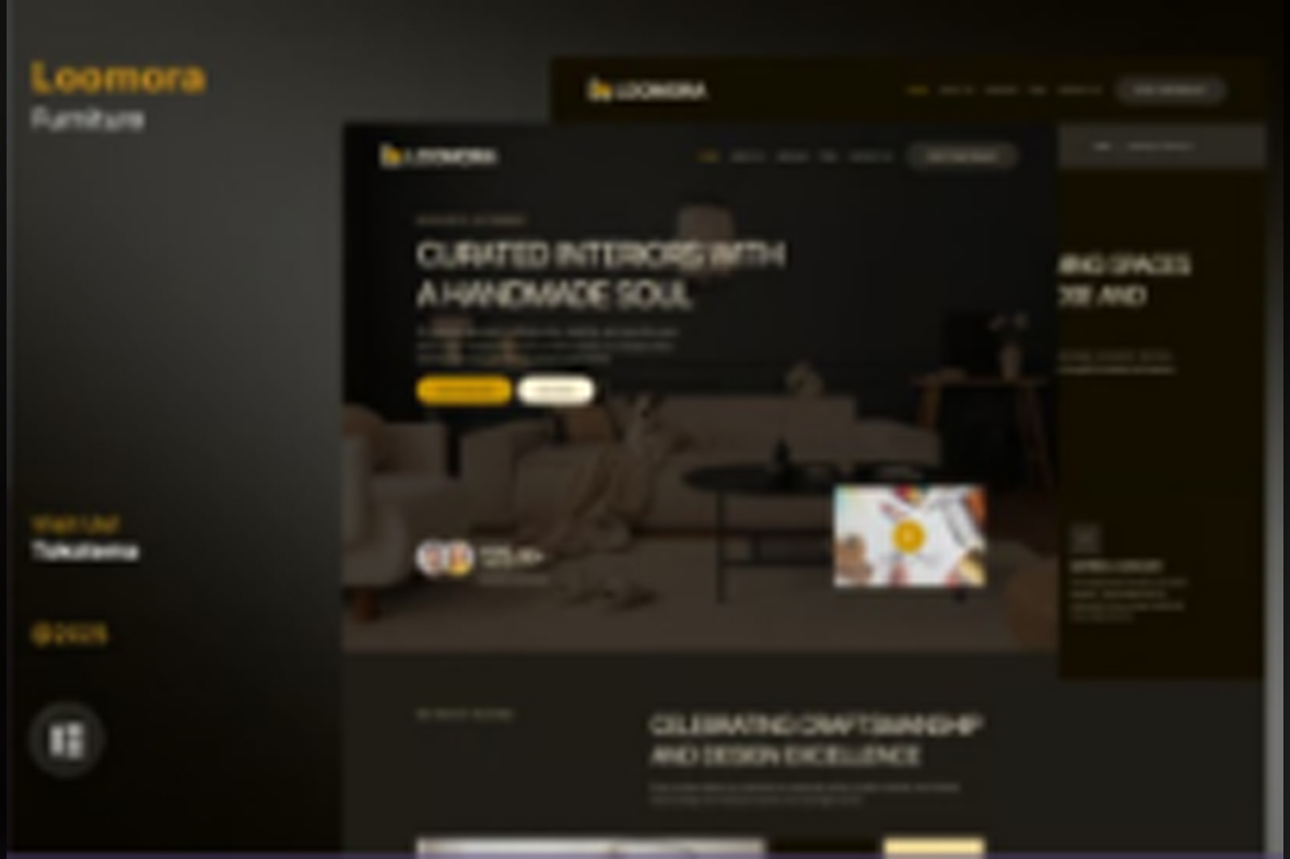 Loomora – Dark Handmade Furniture and Interior Design Website Elementor Template Kit November 4, 202