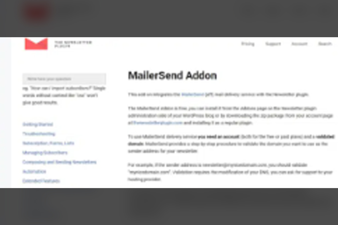 Newsletter – Mailersend v1.1.5