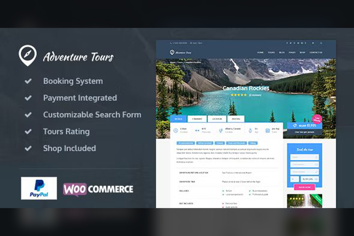 Adventure Tours – WordPress Tour Travel Theme v5.2.2