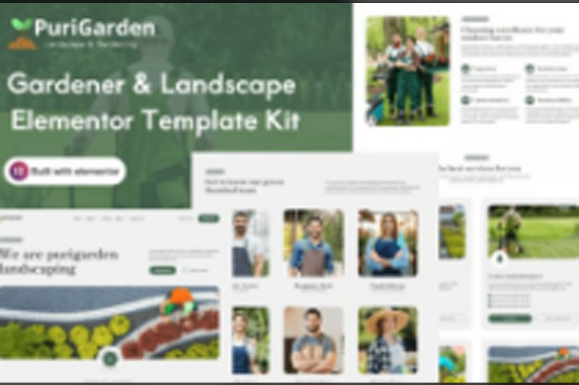 PuriGarden – Gardener and Landscape Elementor Pro Template Kit September 10, 2025