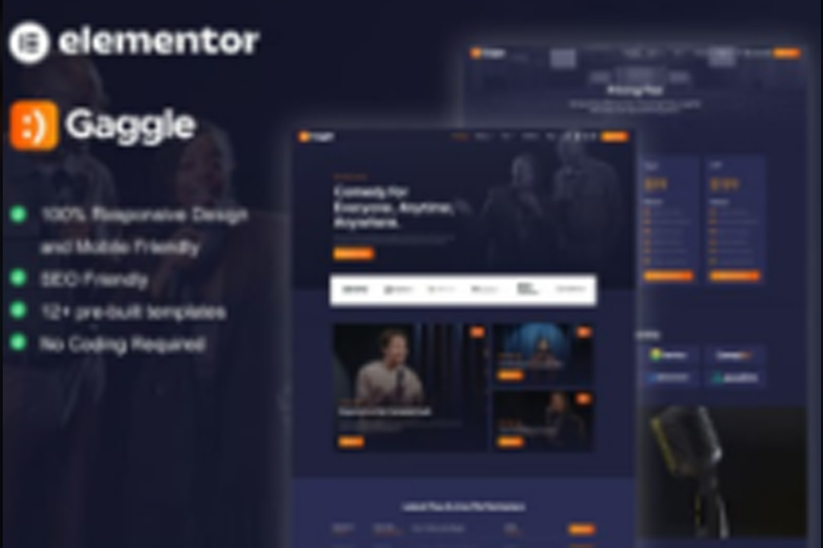 Gaggle – Comedian and Entertainment Show Elementor Pro Template Kit July 10, 2025