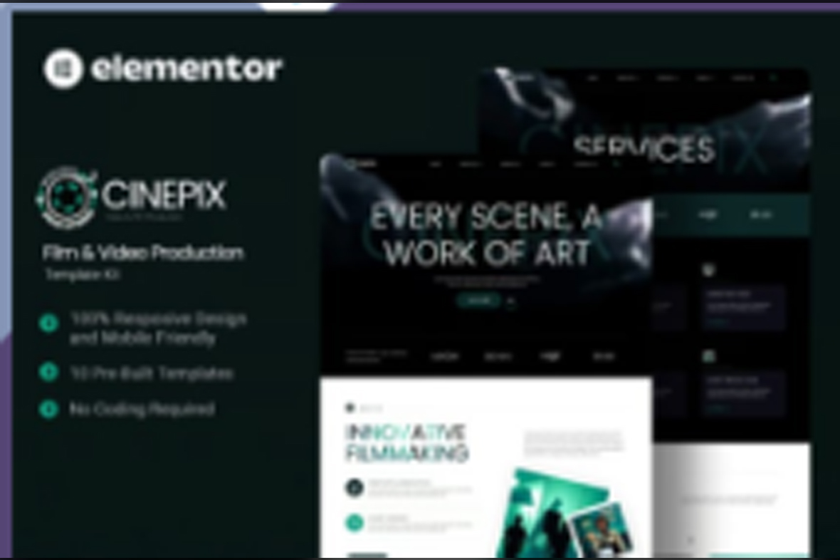 Cinepix – Film and Video Production Elementor Template Kit May 12, 2025