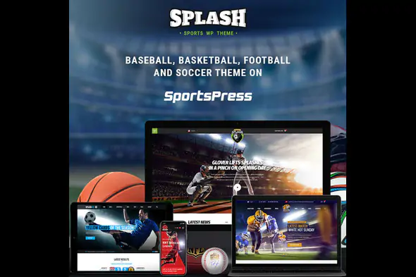 Splash Sport – WordPress Sports Theme for Basketball, Football, Soccer, and Baseball Clubs