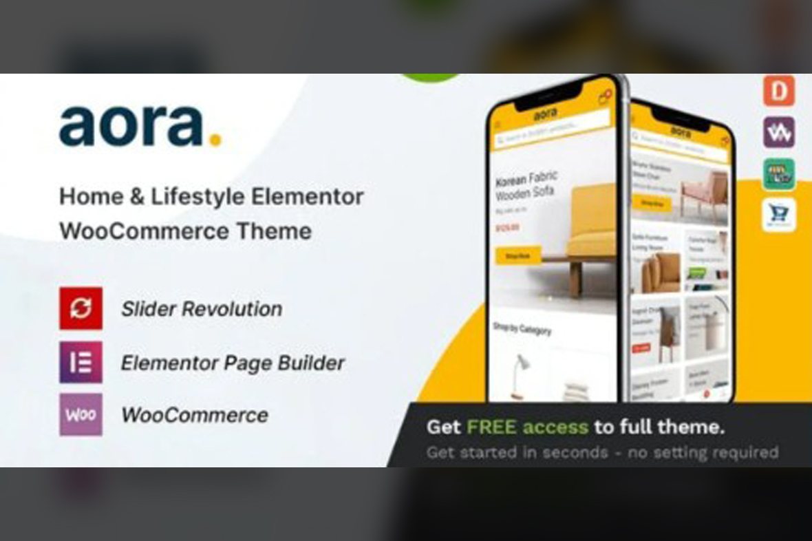 Aora Home & Lifestyle Elementor Theme v1.3.6