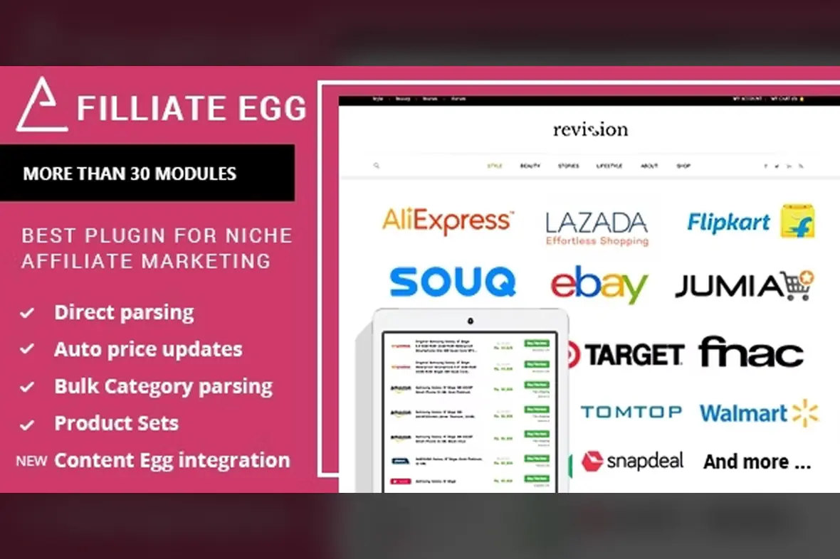 Affiliate Egg – Niche Affiliate Marketing Wordpress Plugin v10.9.21