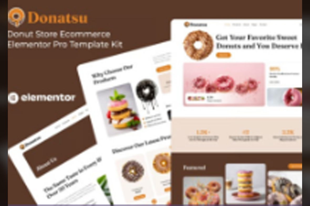 Donatsu – Donut Store Ecommerce Elementor Pro Template Kit July 18, 2025