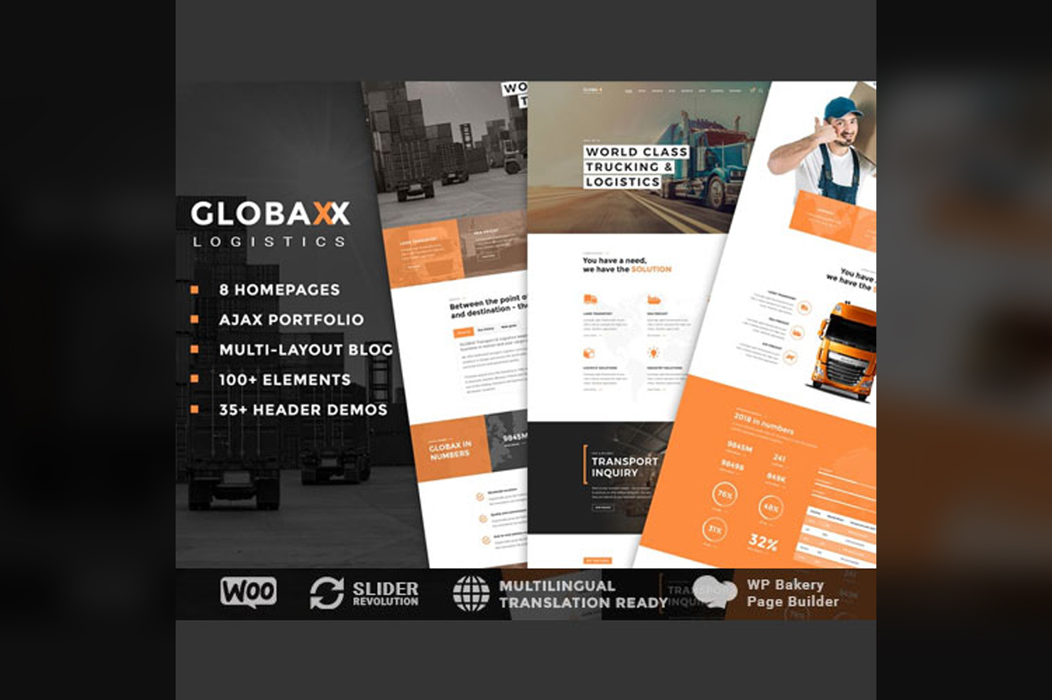 Globax – Logistics WordPress Theme + Woocommerce v4.5