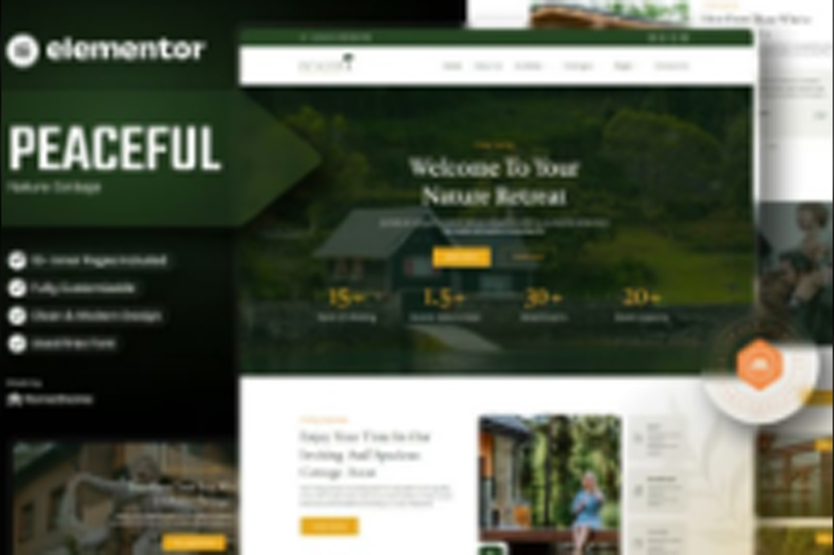 Peaceful – Nature Cottage Elementor Template Kit May 24, 2025