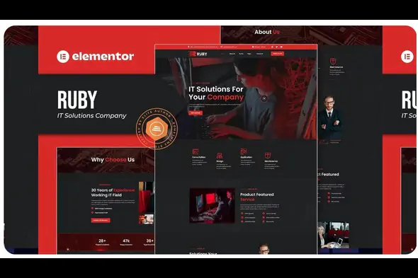 Ruby – IT Solutions Company Elementor Template Kit