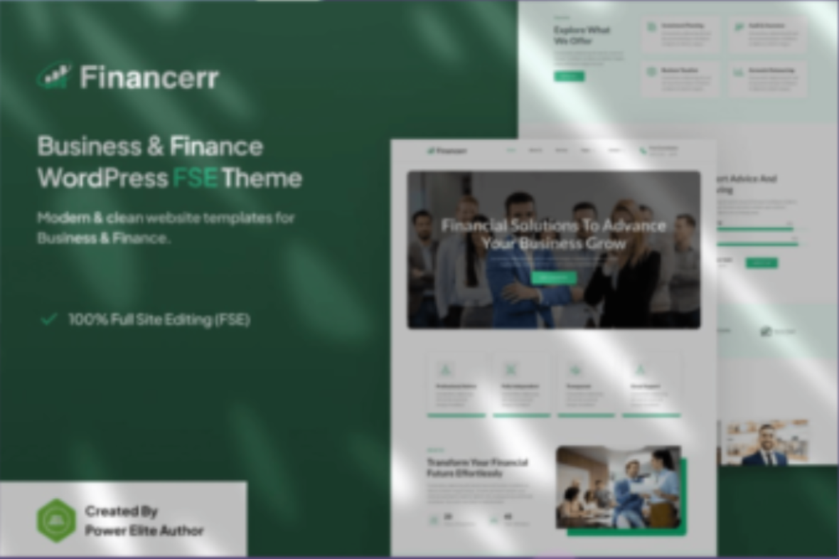 Financerr – Business and Finance FSE WordPress Theme v1.0.2