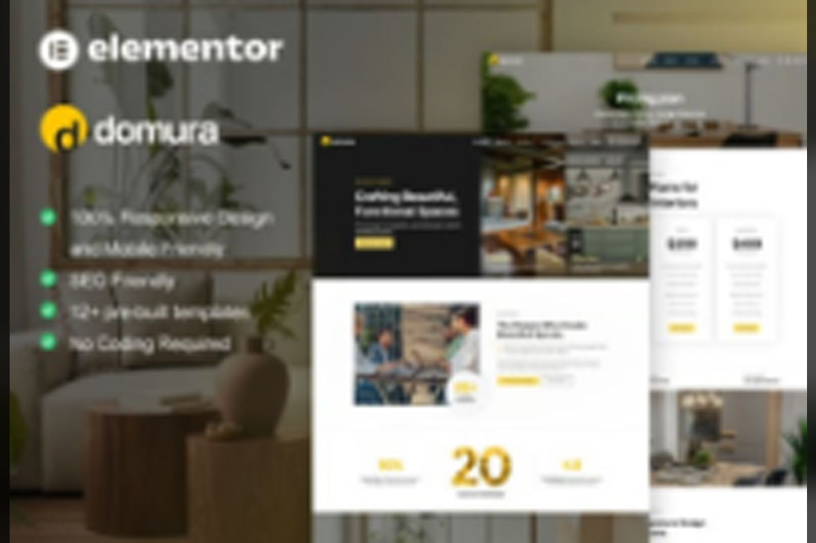 Domura – Interior Design and Architecture Elementor Pro Template Kit May 12, 2025