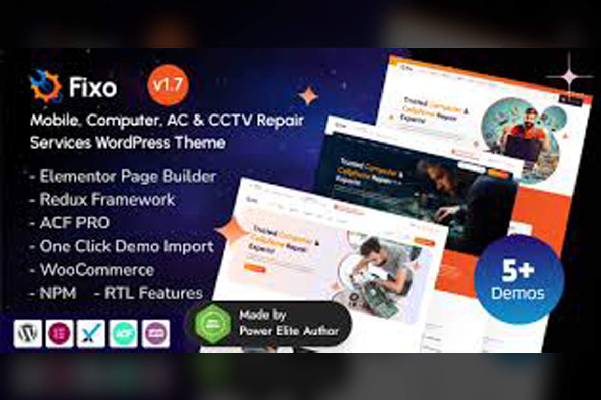 Fixo – Mobile and Computer Repair Services Elementor WordPress Theme v1.7