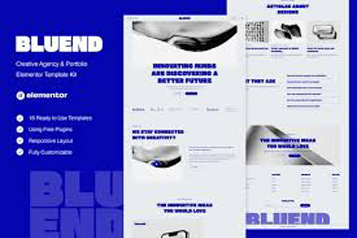 Bluend – Creative Agency and Portfolio Elementor Template Kit July 10, 2025