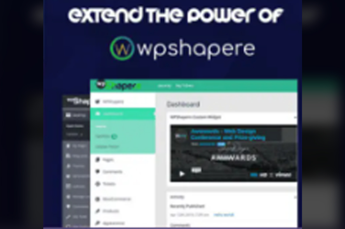 WordPress Admin Theme – WPShapere v8.0.1