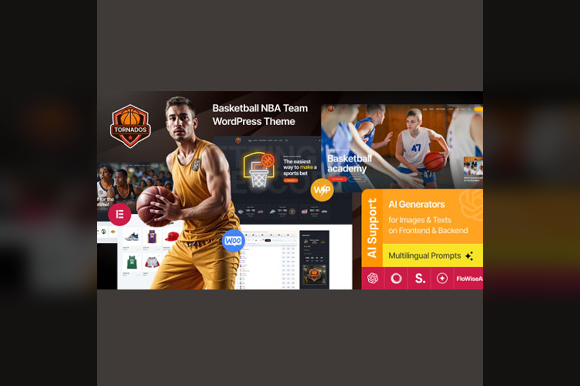 Tornados Basketball NBA Team WordPress Theme v2.6