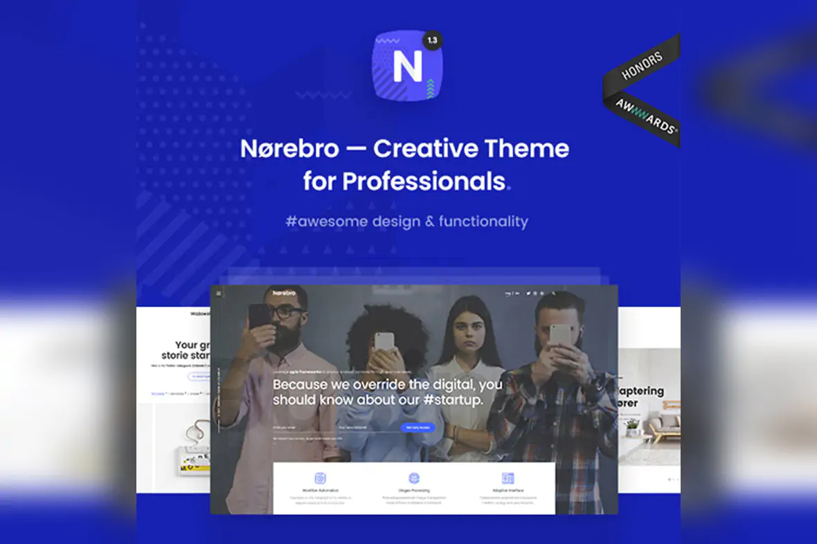 Norebro – Creative Portfolio Theme for Multipurpose Usage