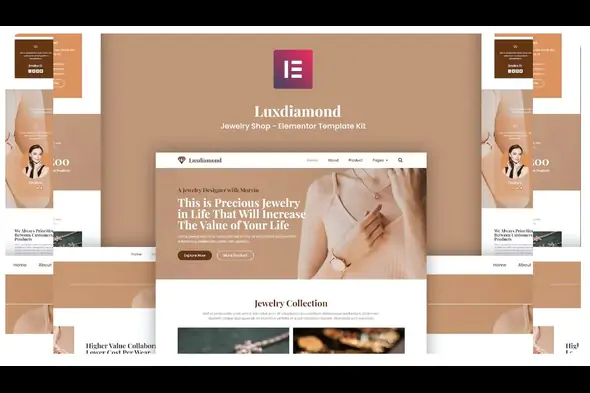 Luxdiamond - Jewelry Shop Elementor Template Kit