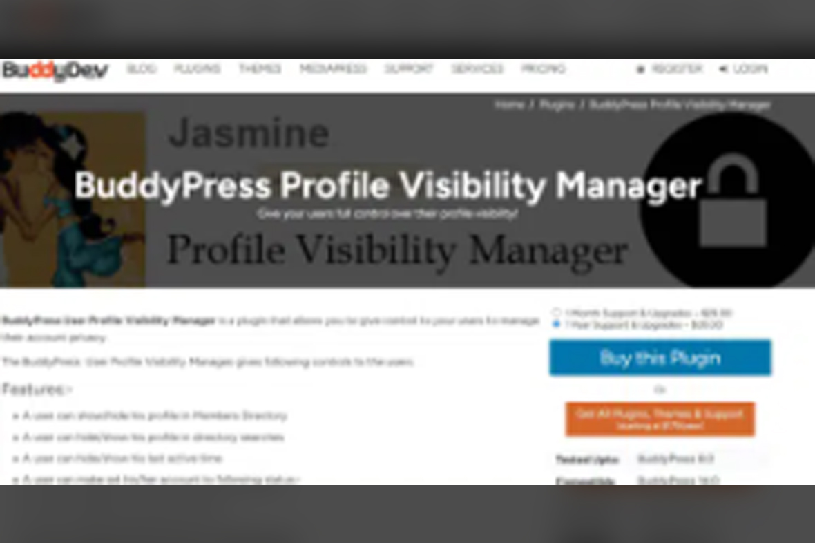 BuddyPress Profile Visibility Manager v2.0.2