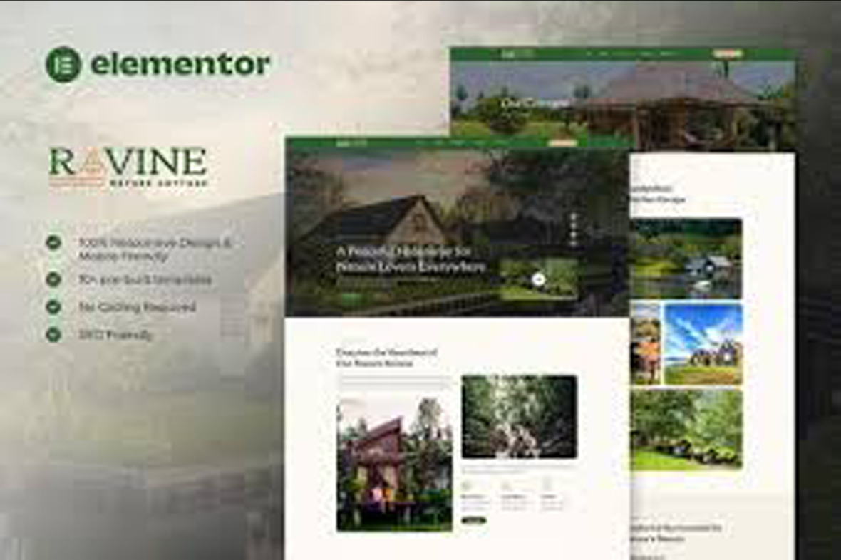 Ravine – Nature Cottage Elementor Template Kit May 24, 2025
