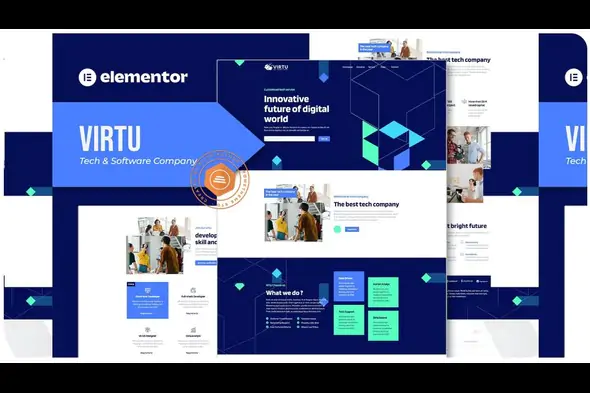 Virtu – Tech & Software Company Elementor Template Kit