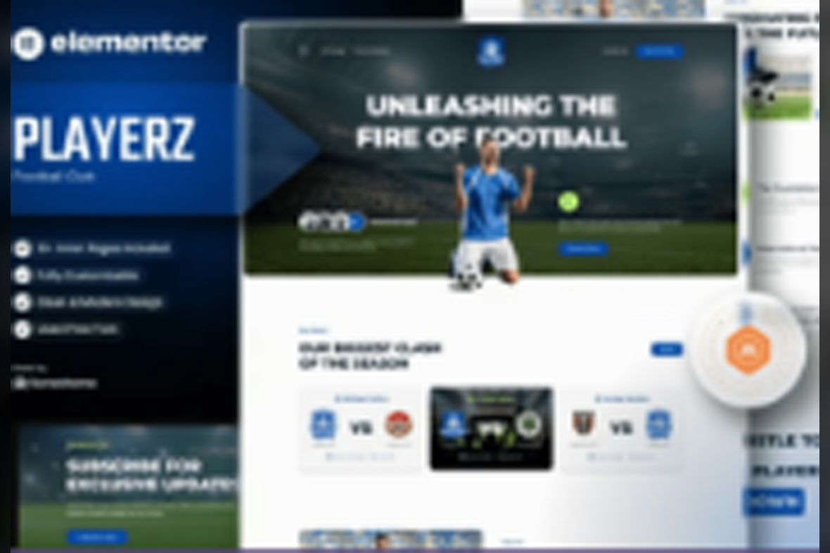 Playerz – Football Team and Sports Club Elementor Template Kit May 3, 2025