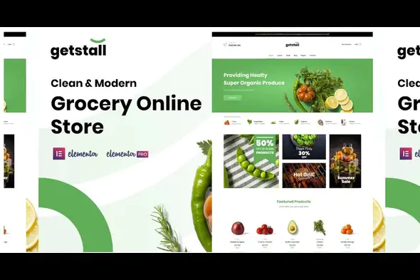 Get Stall - Grocery Store Elementor Template Kit