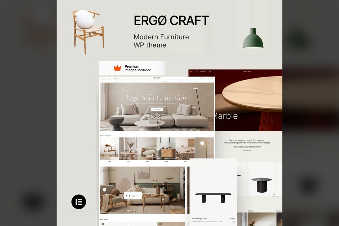 ErgoCraft – Furniture Shop WordPress Theme v25.0
