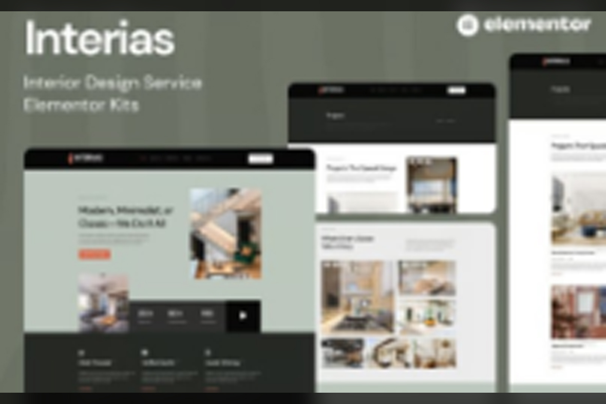 Interias – Interior Design Service Elementor Template Kit May 30, 2025