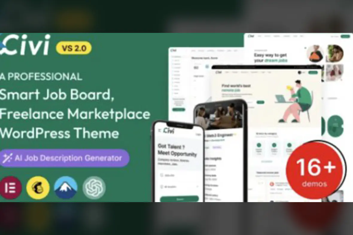 Civi – Job Board WordPress Theme Theme v2.1.4