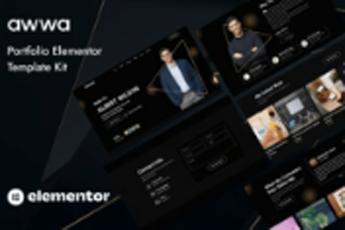 Awwa – Dark Portfolio Elementor Template Kit May 5, 2025