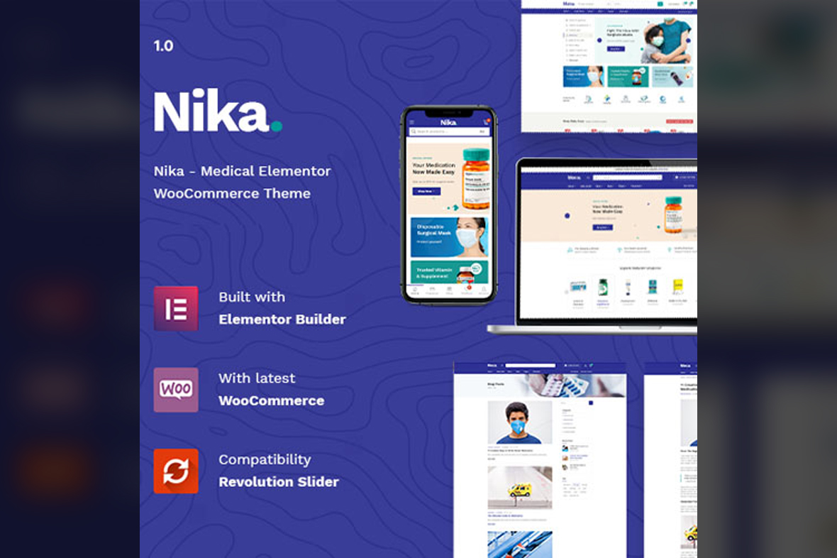 Nika – Medical Elementor WooCommerce Theme v1.2.13