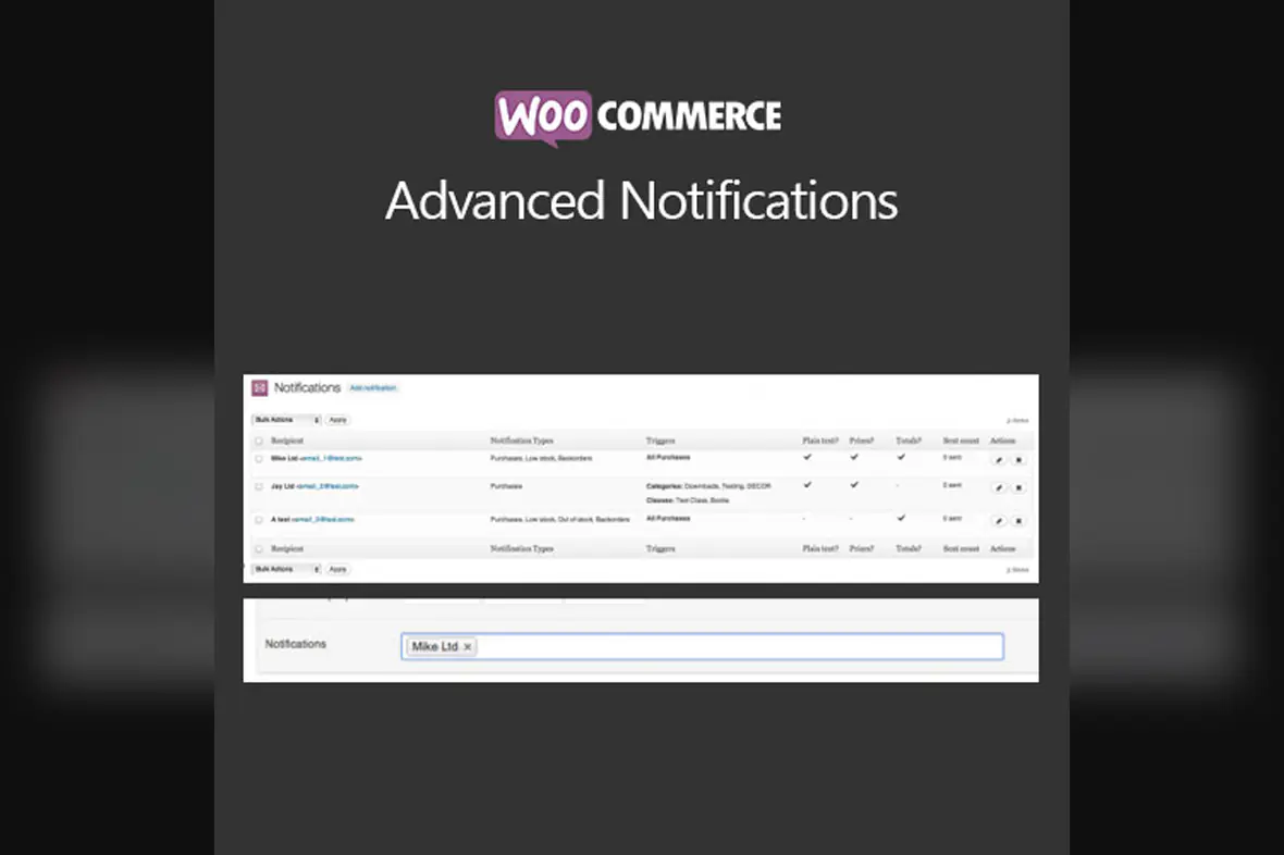 WooCommerce Advanced Notifications v1.5.1