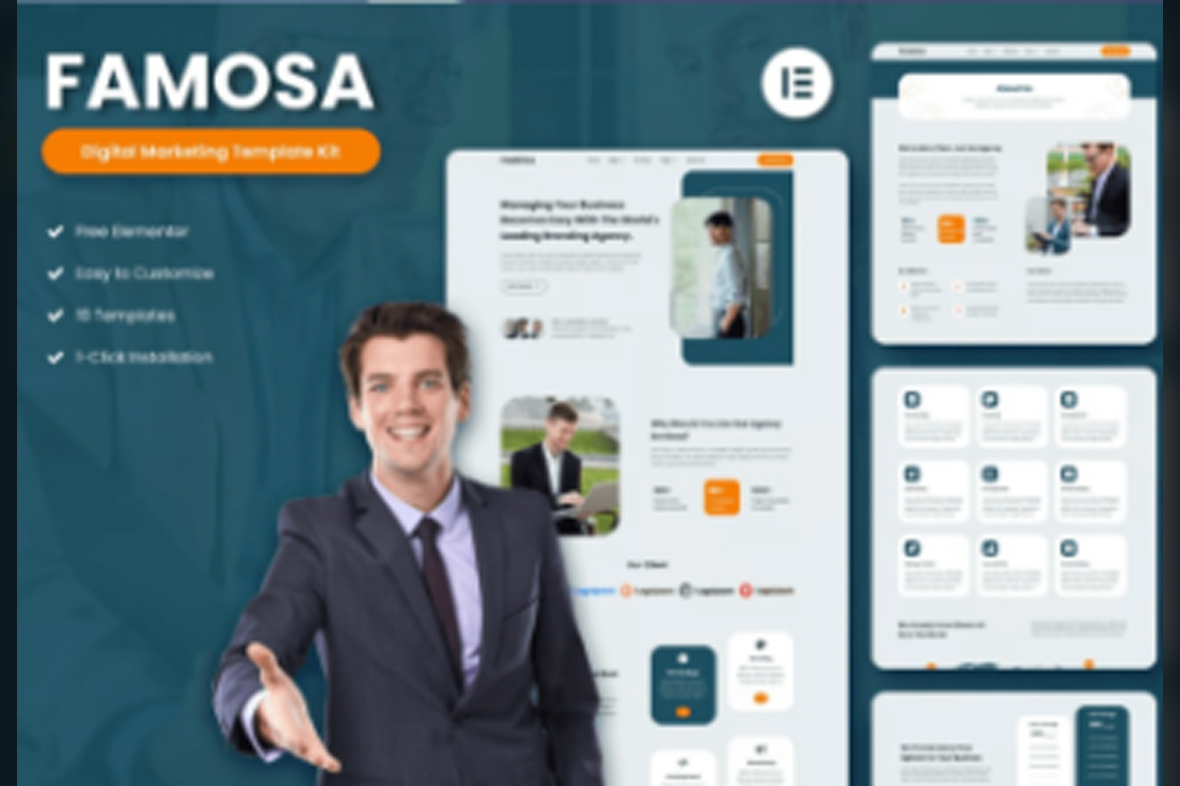 Famosa – Digital Marketing Agency Elementor Template Kit Mar-15