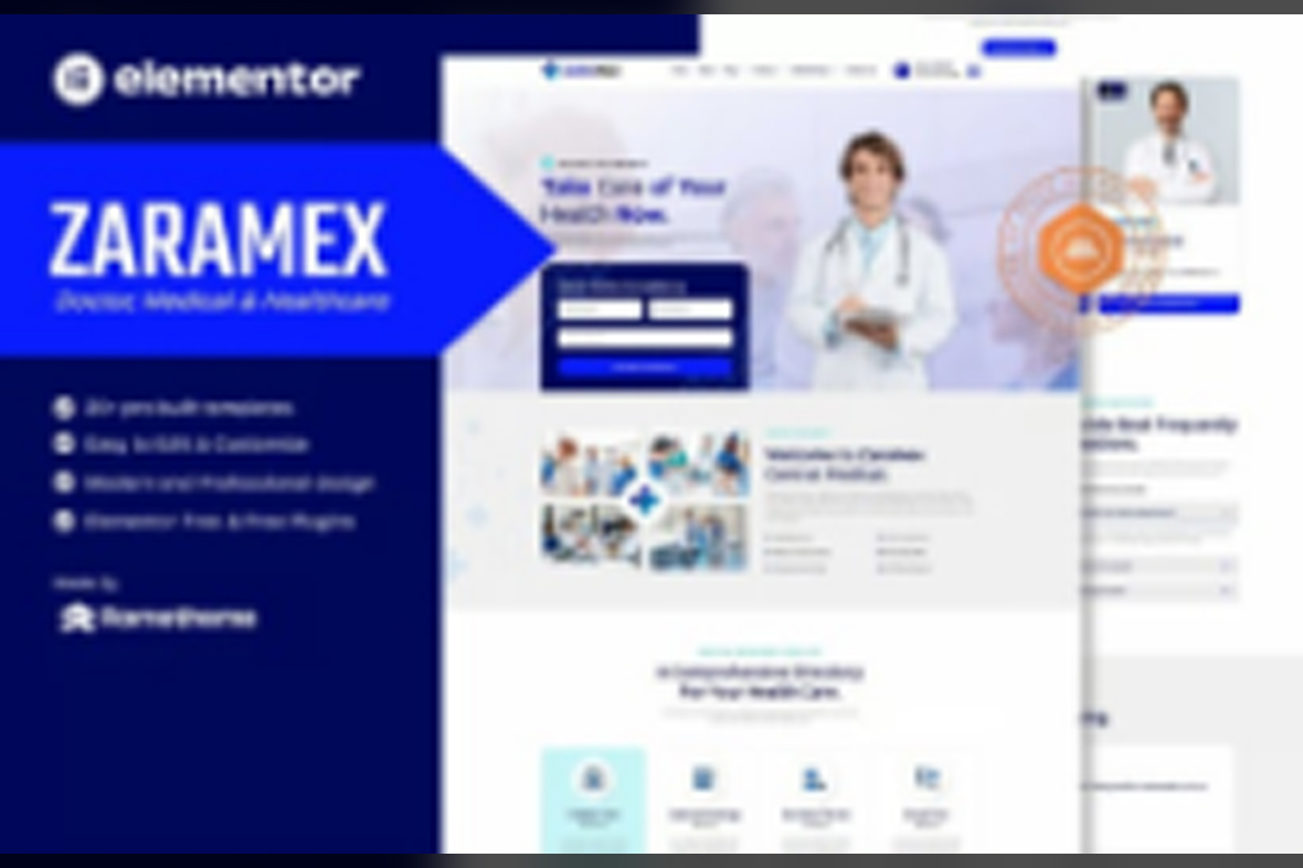 Zaramex – Doctor, Medical and Healthcare Elementor Template Kit May 24, 2025