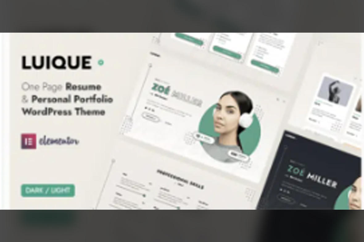 Luique – Personal Portfolio WordPress Theme v1.3.1