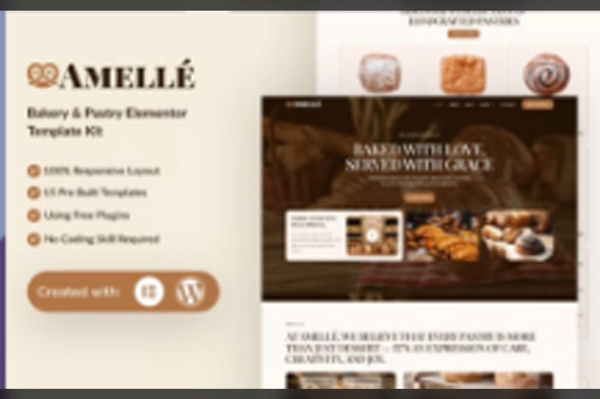 Amelle – Bakery and Pastry Elementor Template Kit November 17, 2025