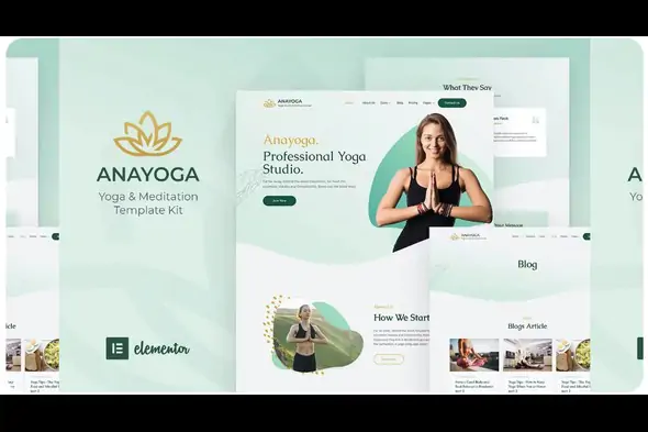 Anayoga – Yoga Teacher & Studio Elementor Template Kit