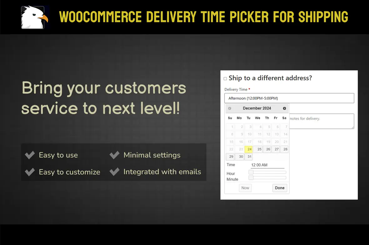 WooCommerce Delivery Time Picker for Shipping